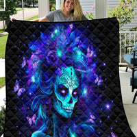 Skull Girl Quilt Yes I'm A Bitch But Not Yours - Wonder Print Shop