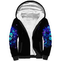 Skull Girl Sherpa Hoodie Yes I'm A Bitch But Not Yours - Wonder Print Shop