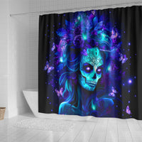 Skull Girl Shower Curtain Yes I'm A Bitch But Not Yours