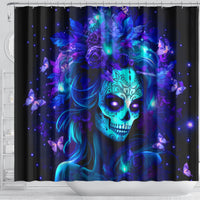 Skull Girl Shower Curtain Yes I'm A Bitch But Not Yours
