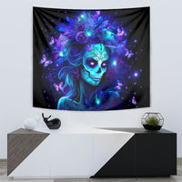 Skull Girl Tapestry Yes I'm A Bitch But Not Yours - Wonder Print Shop