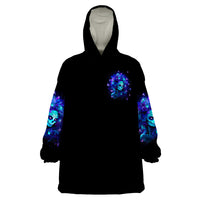 Skull Girl Wearable Blanket Hoodie Yes I'm A Bitch But Not Yours - Wonder Print Shop