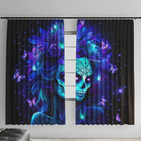 Skull Girl Window Curtain Yes I'm A Bitch But Not Yours - Wonder Print Shop