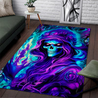 Flame Girl Skull Area Rug The Good Girl In Me Got Tired Of The Bullshit - Wonder Print Shop