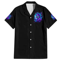 Flame Girl Skull Family Matching Puletasi and Hawaiian Shirt The Good Girl In Me Got Tired Of The Bullshit - Wonder Print Shop
