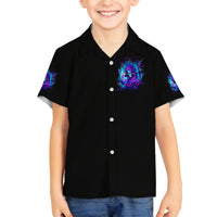 Flame Girl Skull Family Matching Puletasi and Hawaiian Shirt The Good Girl In Me Got Tired Of The Bullshit - Wonder Print Shop