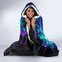 Flame Girl Skull Hooded Blanket The Good Girl In Me Got Tired Of The Bullshit