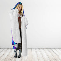 Flame Girl Skull Hooded Blanket The Good Girl In Me Got Tired Of The Bullshit