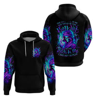 Flame Girl Skull Hoodie The Good Girl In Me Got Tired Of The Bullshit - Wonder Print Shop