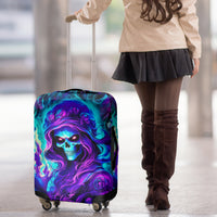 Flame Girl Skull Luggage Cover The Good Girl In Me Got Tired Of The Bullshit - Wonder Print Shop