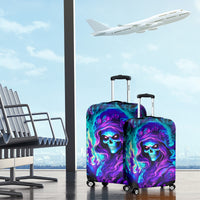 Flame Girl Skull Luggage Cover The Good Girl In Me Got Tired Of The Bullshit - Wonder Print Shop