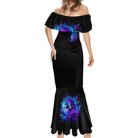 Flame Girl Skull Mermaid Dress The Good Girl In Me Got Tired Of The Bullshit - Wonder Print Shop