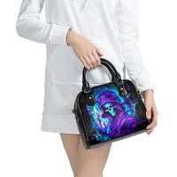 Flame Girl Skull Shoulder Handbag The Good Girl In Me Got Tired Of The Bullshit