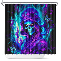Flame Girl Skull Shower Curtain The Good Girl In Me Got Tired Of The Bullshit