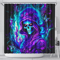 Flame Girl Skull Shower Curtain The Good Girl In Me Got Tired Of The Bullshit