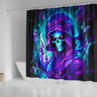 Flame Girl Skull Shower Curtain The Good Girl In Me Got Tired Of The Bullshit