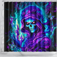 Flame Girl Skull Shower Curtain The Good Girl In Me Got Tired Of The Bullshit
