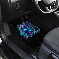 Flame Girl Skull Car Mats The Good Girl In Me Got Tired Of The Bullshit - Wonder Print Shop