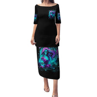 Flame Girl Skull Family Matching Puletasi and Hawaiian Shirt The Good Girl In Me Got Tired Of The Bullshit - Wonder Print Shop