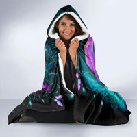 Flame Girl Skull Hooded Blanket The Good Girl In Me Got Tired Of The Bullshit