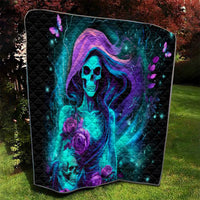 Flame Girl Skull Quilt The Good Girl In Me Got Tired Of The Bullshit - Wonder Print Shop