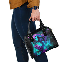 Flame Girl Skull Shoulder Handbag The Good Girl In Me Got Tired Of The Bullshit