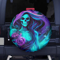 Flame Girl Skull Spare Tire Cover The Good Girl In Me Got Tired Of The Bullshit - Wonder Print Shop