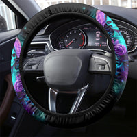 Flame Girl Skull Steering Wheel Cover The Good Girl In Me Got Tired Of The Bullshit - Wonder Print Shop