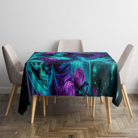 Flame Girl Skull Tablecloth The Good Girl In Me Got Tired Of The Bullshit - Wonder Print Shop