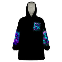 Flame Girl Skull Wearable Blanket Hoodie The Good Girl In Me Got Tired Of The Bullshit - Wonder Print Shop