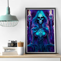Witch Skull Canvas Wall Art Wake Up Beasuty I't Time To Beast - Wonder Print Shop