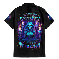 Witch Skull Family Matching Mermaid Dress and Hawaiian Shirt Wake Up Beasuty I't Time To Beast - Wonder Print Shop