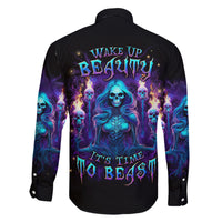 Witch Skull Family Matching Summer Maxi Dress and Hawaiian Shirt Wake Up Beasuty I't Time To Beast - Wonder Print Shop