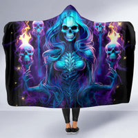 Witch Skull Hooded Blanket Wake Up Beasuty I't Time To Beast