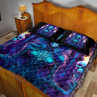 Witch Skull Quilt Bed Set Wake Up Beasuty I't Time To Beast - Wonder Print Shop