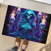 Witch Skull Rubber Doormat Wake Up Beasuty I't Time To Beast - Wonder Print Shop