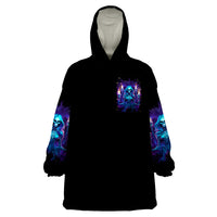 Witch Skull Wearable Blanket Hoodie Wake Up Beasuty I't Time To Beast - Wonder Print Shop