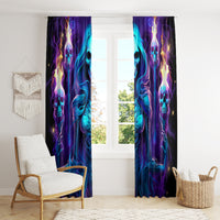 Witch Skull Window Curtain Wake Up Beasuty I't Time To Beast - Wonder Print Shop