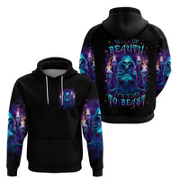 Witch Skull Zip Hoodie Wake Up Beasuty I't Time To Beast - Wonder Print Shop