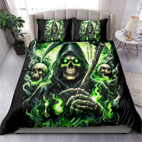 Flame Reaper Skull Bedding Set I'm Not Anti Social I'm Just Not User Friendly - Wonder Print Shop