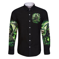 Flame Reaper Skull Family Matching Long Sleeve Bodycon Dress and Hawaiian Shirt I'm Not Anti Social I'm Just Not User Friendly - Wonder Print Shop