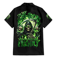 Flame Reaper Skull Family Matching Mermaid Dress and Hawaiian Shirt I'm Not Anti Social I'm Just Not User Friendly - Wonder Print Shop