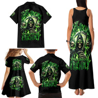 Flame Reaper Skull Family Matching Tank Maxi Dress and Hawaiian Shirt I'm Not Anti Social I'm Just Not User Friendly - Wonder Print Shop
