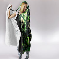 Flame Reaper Skull Hooded Blanket I'm Not Anti Social I'm Just Not User Friendly