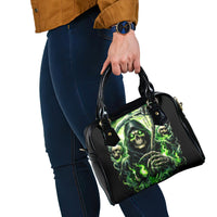 Flame Reaper Skull Shoulder Handbag I'm Not Anti Social I'm Just Not User Friendly