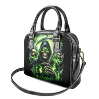 Flame Reaper Skull Shoulder Handbag I'm Not Anti Social I'm Just Not User Friendly