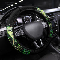 Flame Reaper Skull Steering Wheel Cover I'm Not Anti Social I'm Just Not User Friendly - Wonder Print Shop