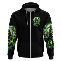 Flame Reaper Skull Zip Hoodie I'm Not Anti Social I'm Just Not User Friendly - Wonder Print Shop
