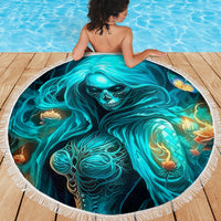Witch Skull Beach Blanket She Whispered Back Iam The Storm - Wonder Print Shop