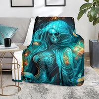 Witch Skull Blanket She Whispered Back Iam The Storm